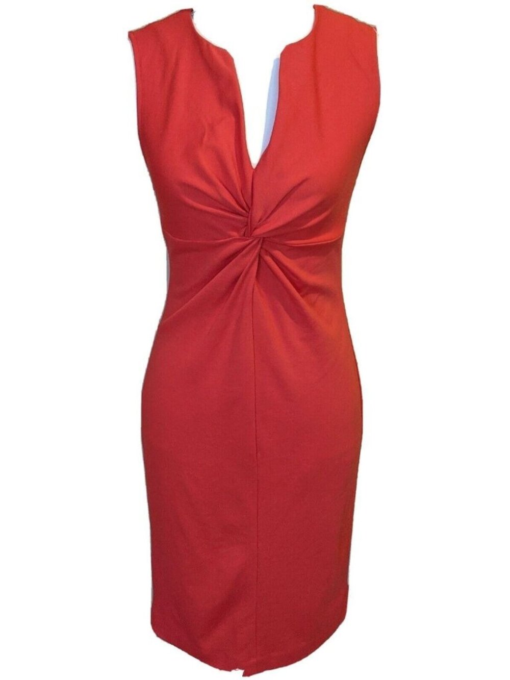 Philosophy Dress Sleeveless V-Neck Stretchy Knot Size Small Coral/Orange